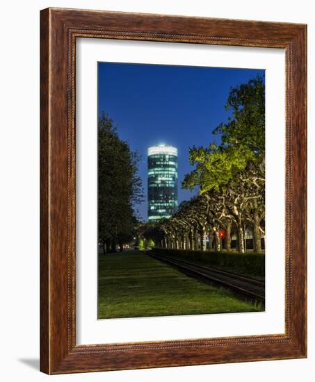 Frankfurt on the Main, Hesse, Germany, View at the Westhafen Tower-Bernd Wittelsbach-Framed Photographic Print