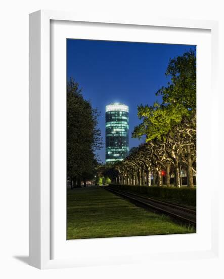 Frankfurt on the Main, Hesse, Germany, View at the Westhafen Tower-Bernd Wittelsbach-Framed Photographic Print