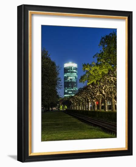 Frankfurt on the Main, Hesse, Germany, View at the Westhafen Tower-Bernd Wittelsbach-Framed Photographic Print