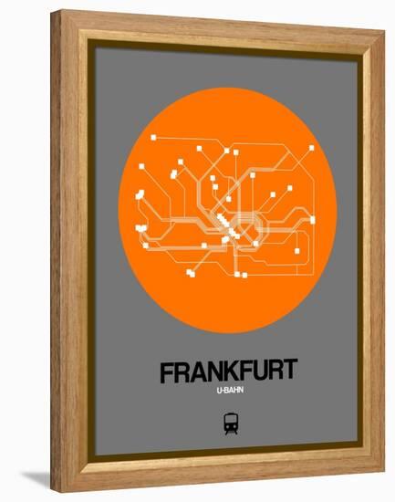 Frankfurt Orange Subway Map-NaxArt-Framed Stretched Canvas