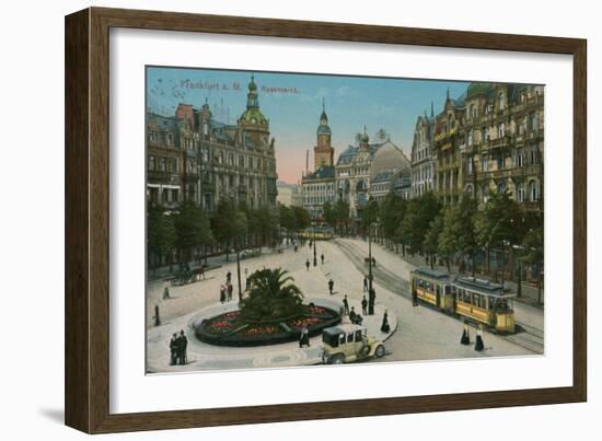 Frankfurt, Rossmarkt. Postcard Sent in 1913-German photographer-Framed Giclee Print