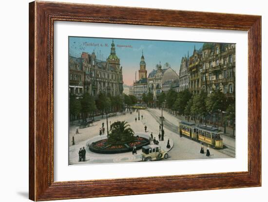 Frankfurt, Rossmarkt. Postcard Sent in 1913-German photographer-Framed Giclee Print