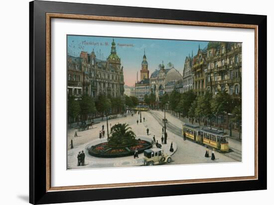 Frankfurt, Rossmarkt. Postcard Sent in 1913-German photographer-Framed Giclee Print