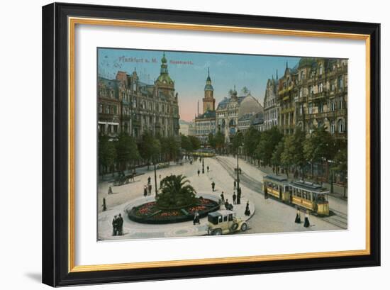 Frankfurt, Rossmarkt. Postcard Sent in 1913-German photographer-Framed Giclee Print