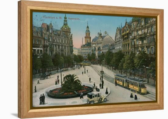 Frankfurt, Rossmarkt. Postcard Sent in 1913-German photographer-Framed Premier Image Canvas