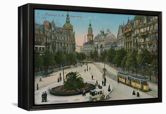 Frankfurt, Rossmarkt. Postcard Sent in 1913-German photographer-Framed Premier Image Canvas