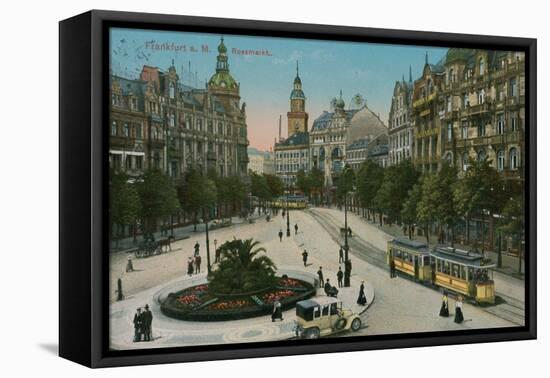 Frankfurt, Rossmarkt. Postcard Sent in 1913-German photographer-Framed Premier Image Canvas