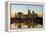 Frankfurt Skyline at Dusk, Frankfurt, Hesse, Germany, Europe-Miles Ertman-Framed Premier Image Canvas