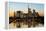 Frankfurt Skyline at Dusk, Frankfurt, Hesse, Germany, Europe-Miles Ertman-Framed Premier Image Canvas