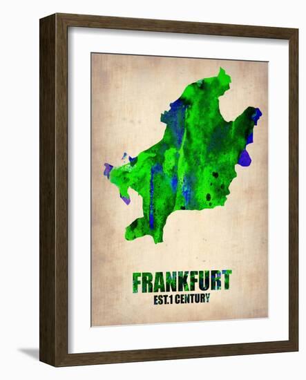 Frankfurt Watercolor Poster-NaxArt-Framed Art Print