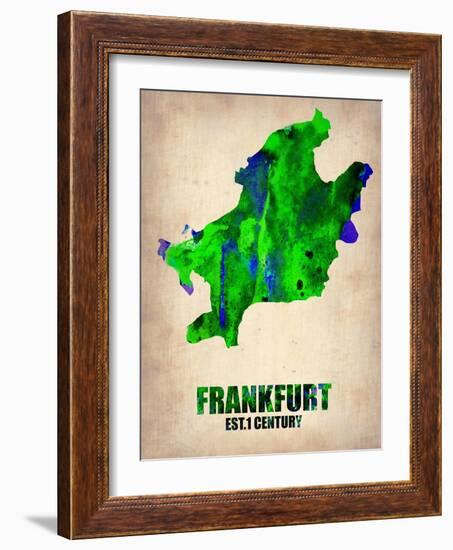 Frankfurt Watercolor Poster-NaxArt-Framed Art Print