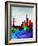 Frankfurt Watercolor Skyline-NaxArt-Framed Art Print