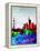 Frankfurt Watercolor Skyline-NaxArt-Framed Stretched Canvas