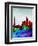 Frankfurt Watercolor Skyline-NaxArt-Framed Art Print