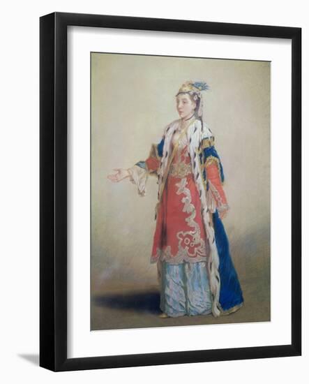 Frankish Woman from Pera, Constantinople, 1738-43-Jean-Etienne Liotard-Framed Giclee Print