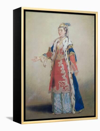 Frankish Woman from Pera, Constantinople, 1738-43-Jean-Etienne Liotard-Framed Premier Image Canvas