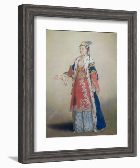 Frankish Woman from Pera, Constantinople, 1738-43-Jean-Etienne Liotard-Framed Giclee Print