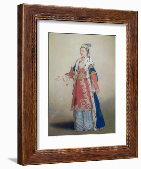 Frankish Woman from Pera, Constantinople, 1738-43-Jean-Etienne Liotard-Framed Giclee Print