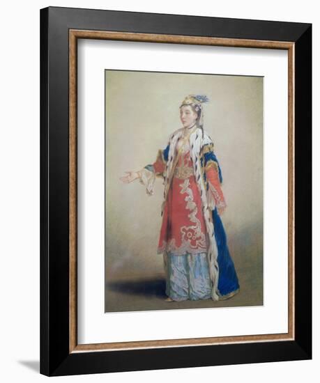 Frankish Woman from Pera, Constantinople, 1738-43-Jean-Etienne Liotard-Framed Giclee Print