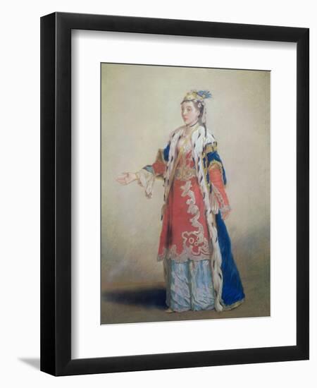 Frankish Woman from Pera, Constantinople, 1738-43-Jean-Etienne Liotard-Framed Giclee Print