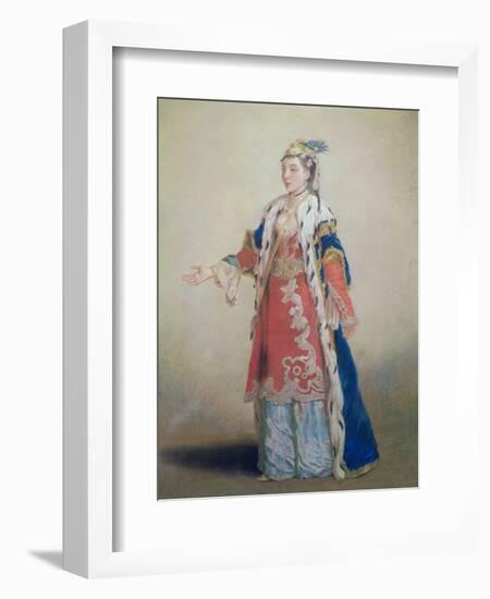 Frankish Woman from Pera, Constantinople, 1738-43-Jean-Etienne Liotard-Framed Giclee Print