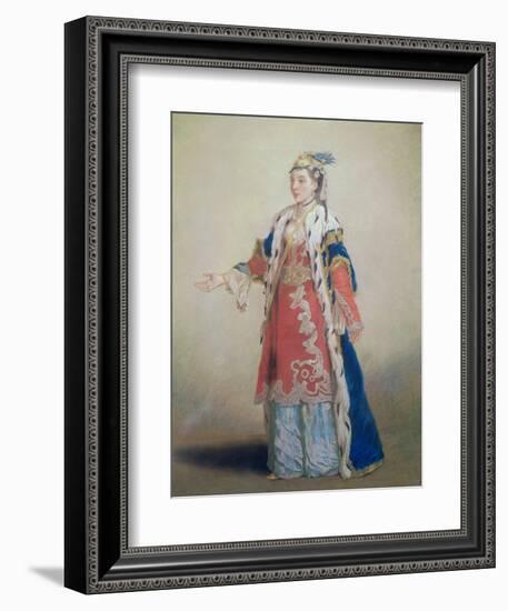 Frankish Woman from Pera, Constantinople, 1738-43-Jean-Etienne Liotard-Framed Giclee Print