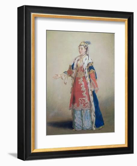 Frankish Woman from Pera, Constantinople, 1738-43-Jean-Etienne Liotard-Framed Giclee Print