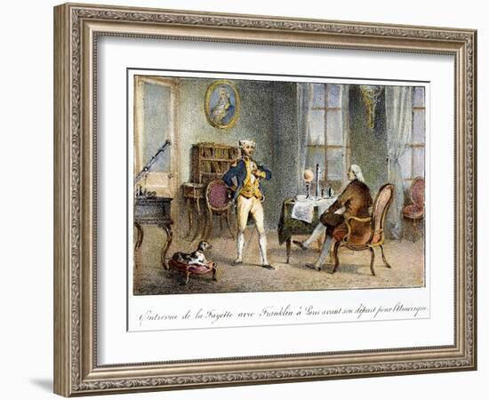 Franklin and Lafayette, 1777-null-Framed Giclee Print