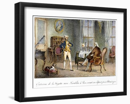 Franklin and Lafayette, 1777-null-Framed Giclee Print