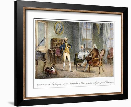 Franklin and Lafayette, 1777-null-Framed Giclee Print