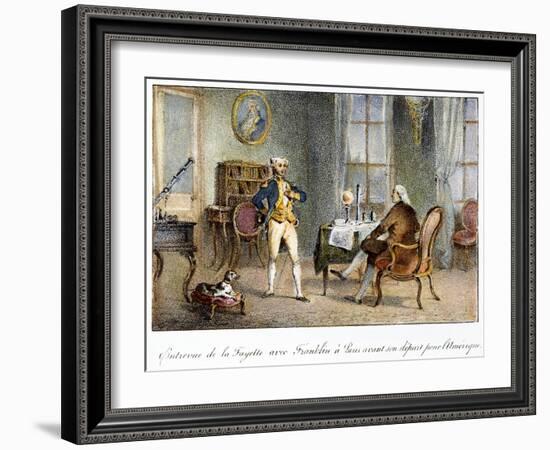 Franklin and Lafayette, 1777-null-Framed Giclee Print