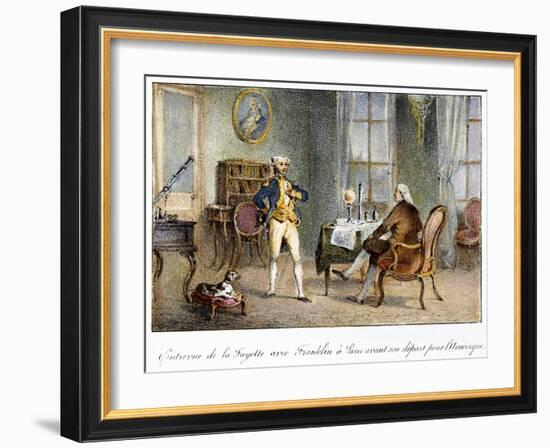 Franklin and Lafayette, 1777-null-Framed Giclee Print