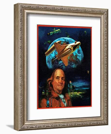 "Franklin and the Space Shuttle," July 1, 1973-B. Winthrop-Framed Giclee Print