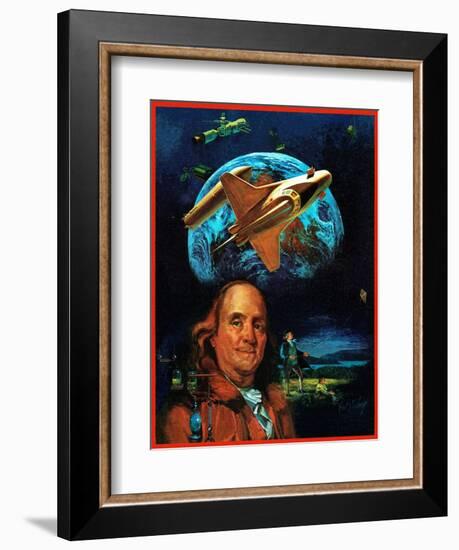 "Franklin and the Space Shuttle," July 1, 1973-B. Winthrop-Framed Giclee Print