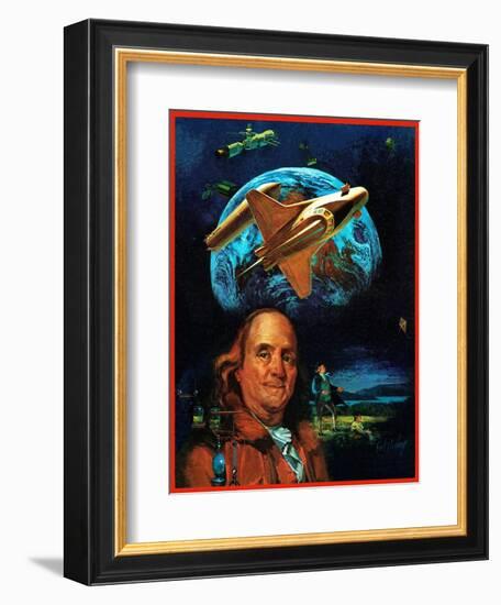 "Franklin and the Space Shuttle," July 1, 1973-B. Winthrop-Framed Giclee Print