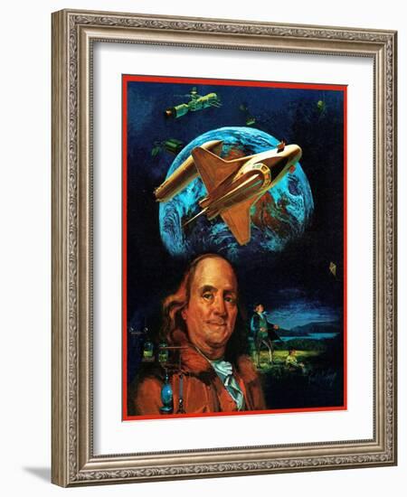 "Franklin and the Space Shuttle," July 1, 1973-B. Winthrop-Framed Giclee Print