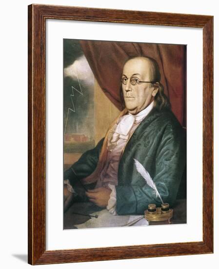 Franklin, Benjamin (1709-1790)-null-Framed Art Print