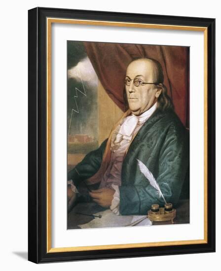 Franklin, Benjamin (1709-1790)-null-Framed Art Print