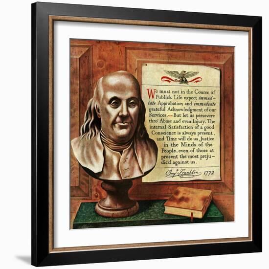 "Franklin Bust," January 17, 1948-John Atherton-Framed Giclee Print