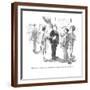 "Franklin can't discuss that?he's under constant electronic surveillance." - New Yorker Cartoon-James Mulligan-Framed Premium Giclee Print