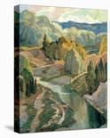 Autumn Hillside-Franklin Carmichael-Mounted Giclee Print