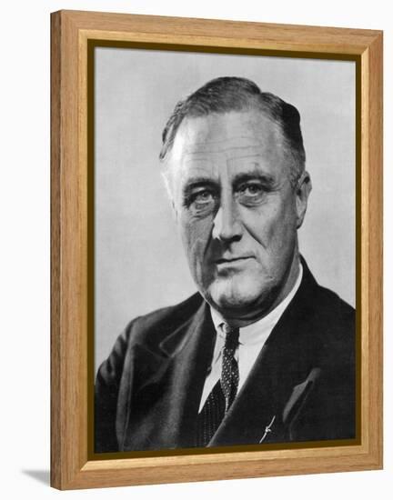 Franklin Delano Roosevelt 32nd President of the USA in the Year of His Election-null-Framed Premier Image Canvas