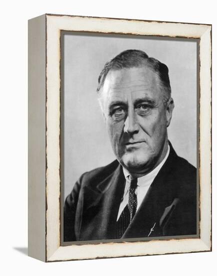 Franklin Delano Roosevelt 32nd President of the USA in the Year of His Election-null-Framed Premier Image Canvas