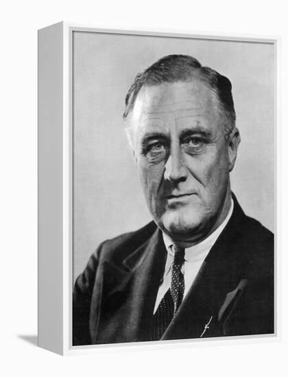 Franklin Delano Roosevelt 32nd President of the USA in the Year of His Election-null-Framed Premier Image Canvas