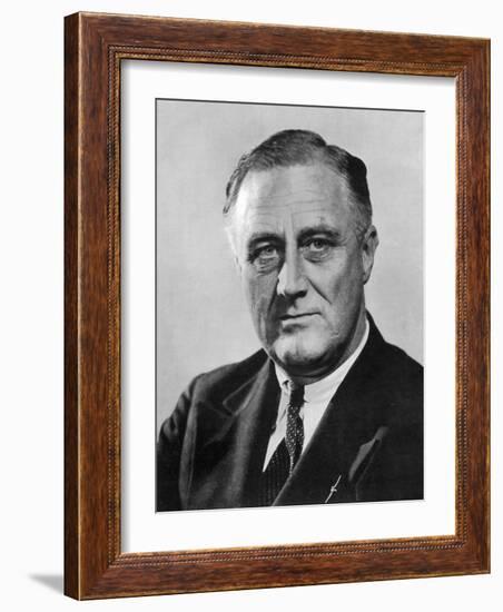 Franklin Delano Roosevelt 32nd President of the USA in the Year of His Election-null-Framed Photographic Print
