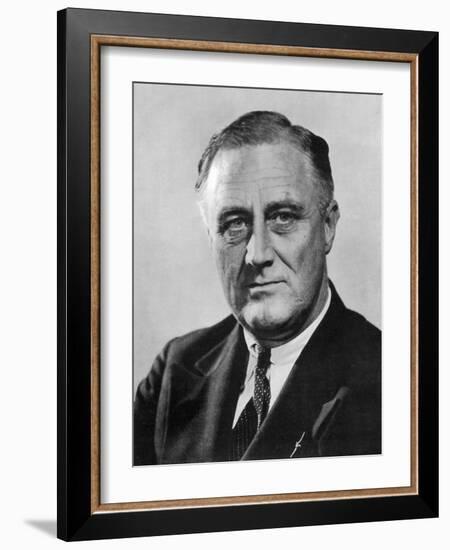 Franklin Delano Roosevelt 32nd President of the USA in the Year of His Election-null-Framed Photographic Print