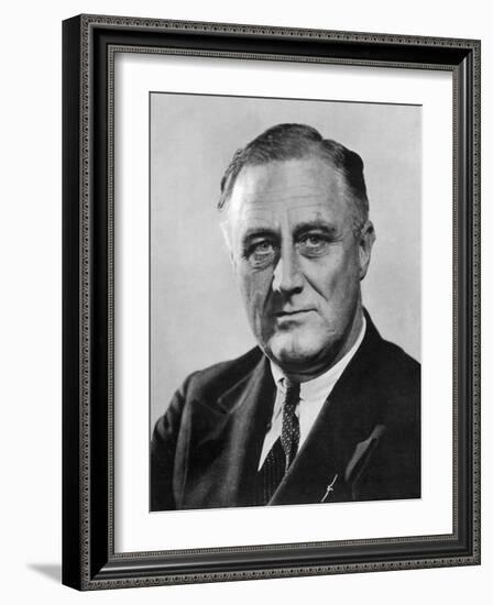 Franklin Delano Roosevelt 32nd President of the USA in the Year of His Election-null-Framed Photographic Print