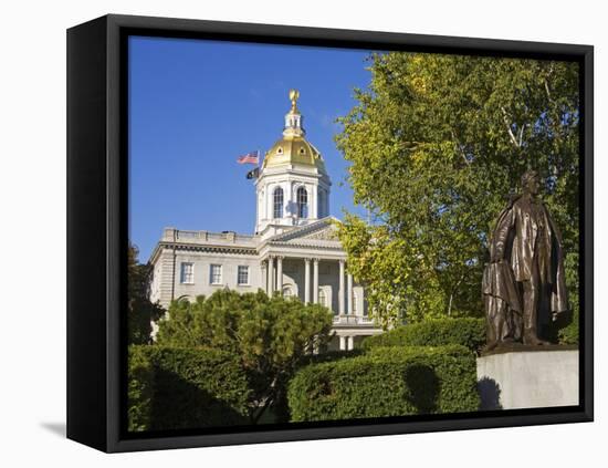 Franklin Pierce Statue, State Capitol, Concord, New Hampshire, New England, USA-Richard Cummins-Framed Premier Image Canvas