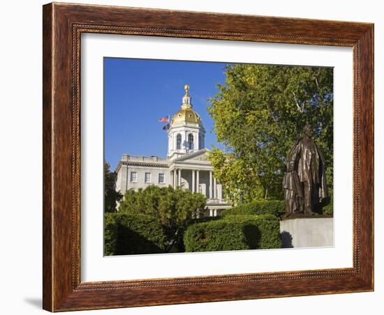 Franklin Pierce Statue, State Capitol, Concord, New Hampshire, New England, USA-Richard Cummins-Framed Photographic Print