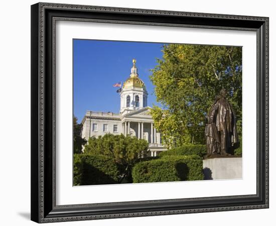 Franklin Pierce Statue, State Capitol, Concord, New Hampshire, New England, USA-Richard Cummins-Framed Photographic Print